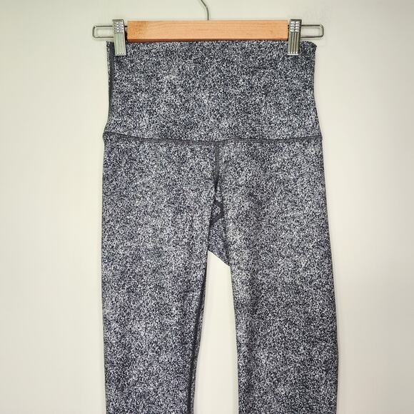 Lululemon Wunder Under High Rise Pant Abstract Spray Jacquard White Black 4 - Picture 3 of 7